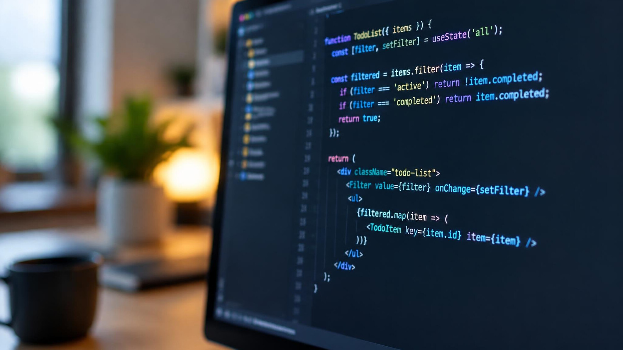 Source code displayed on a monitor